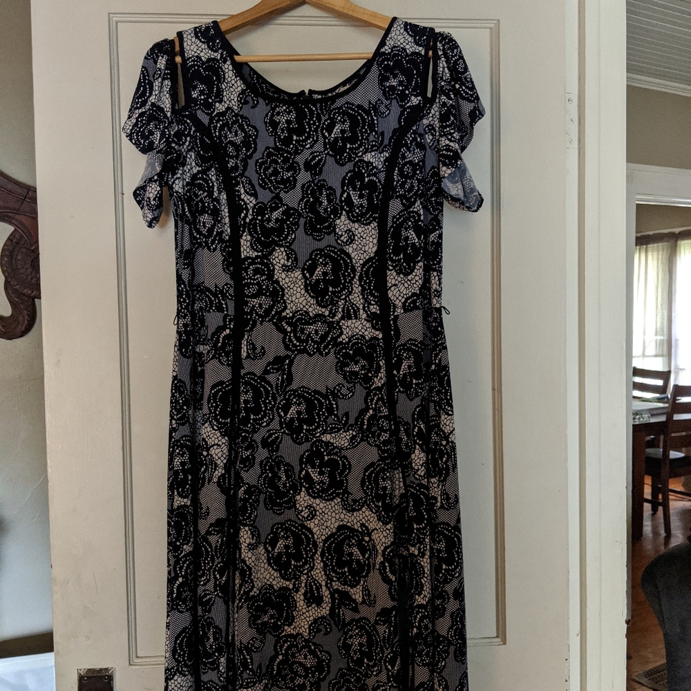 Dress with Cold Shoulder Sleeves